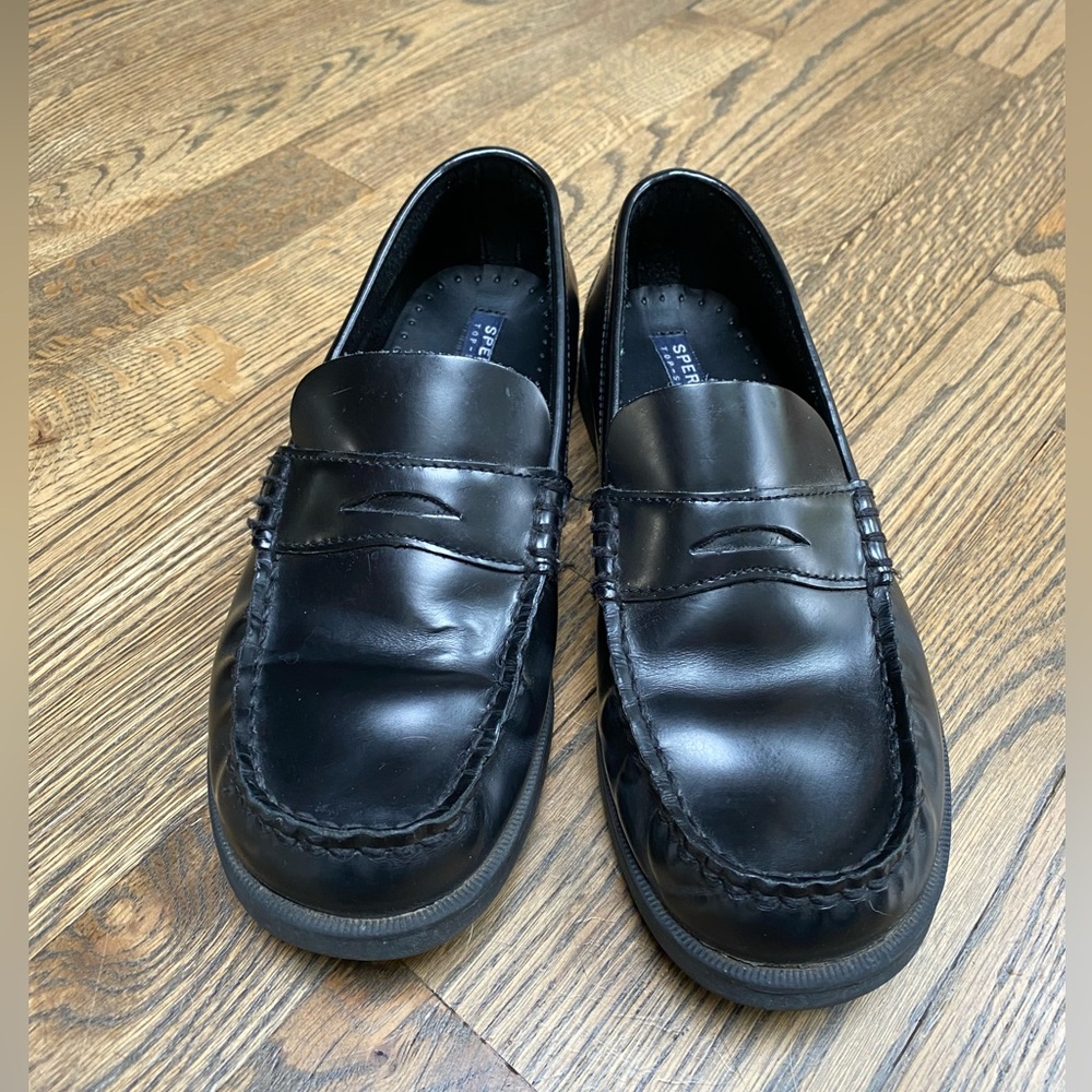 Sperry Classic Black Loafers- kids Size 4.5- Women’s size 6-6.5/EU 37